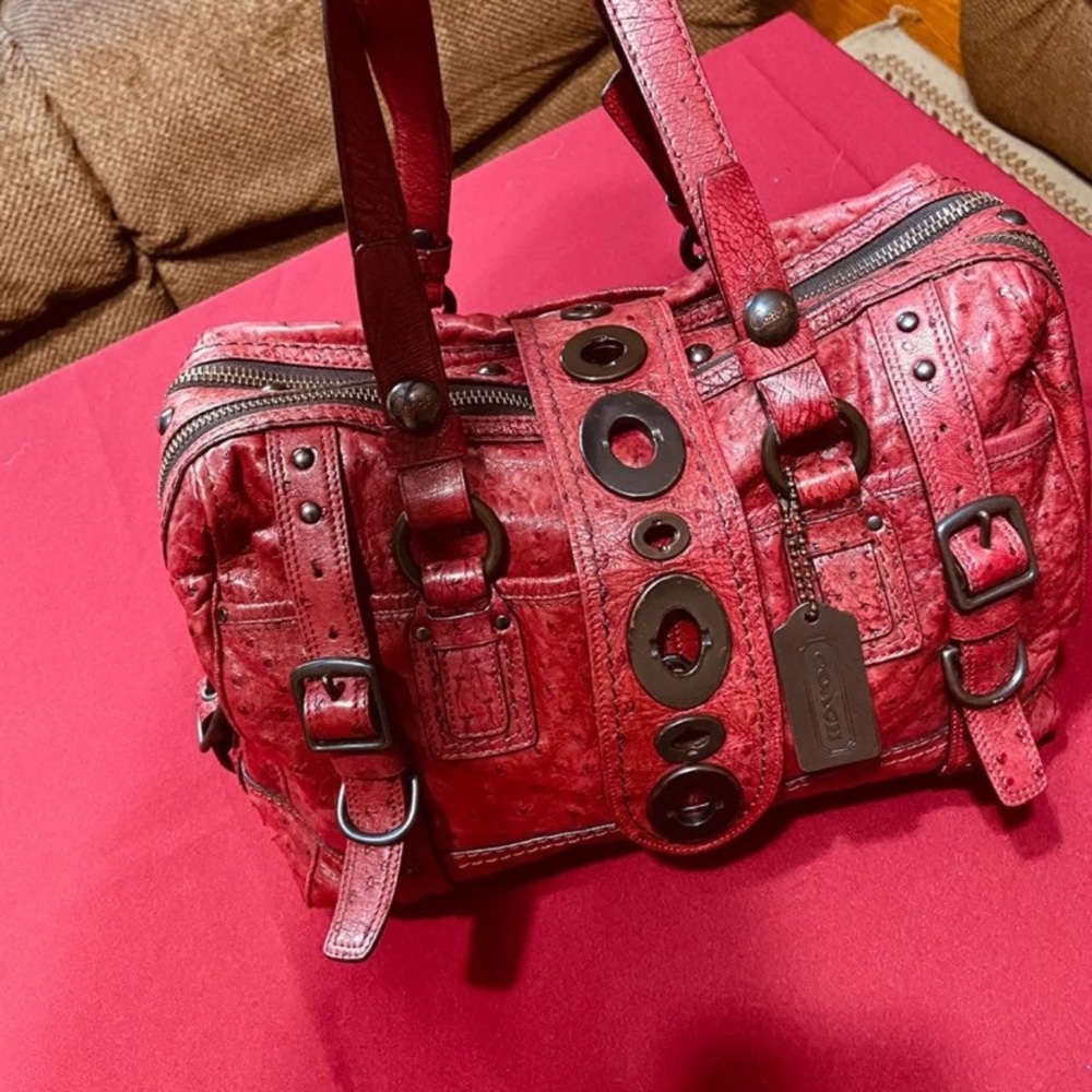 Limited Coach Lily ostrich satchel model 11160